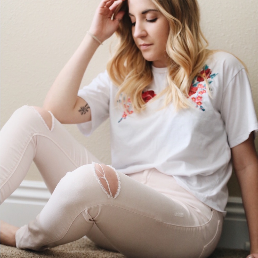 Blush Topshop jeans